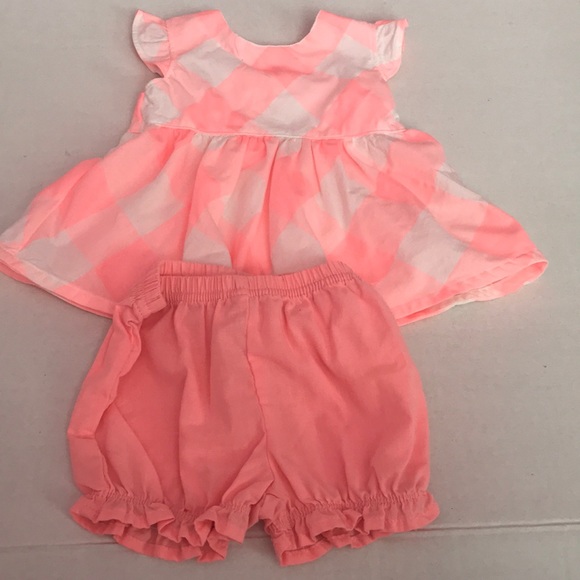 Carter's Other - Carter’s pink and white 6 months open back dress